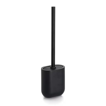 ZELLER 18988 WC-Bürste aus Polyresin/Edelstahl/TPR, schwarz, ca. 10,7 x 6,6 x 39 cm