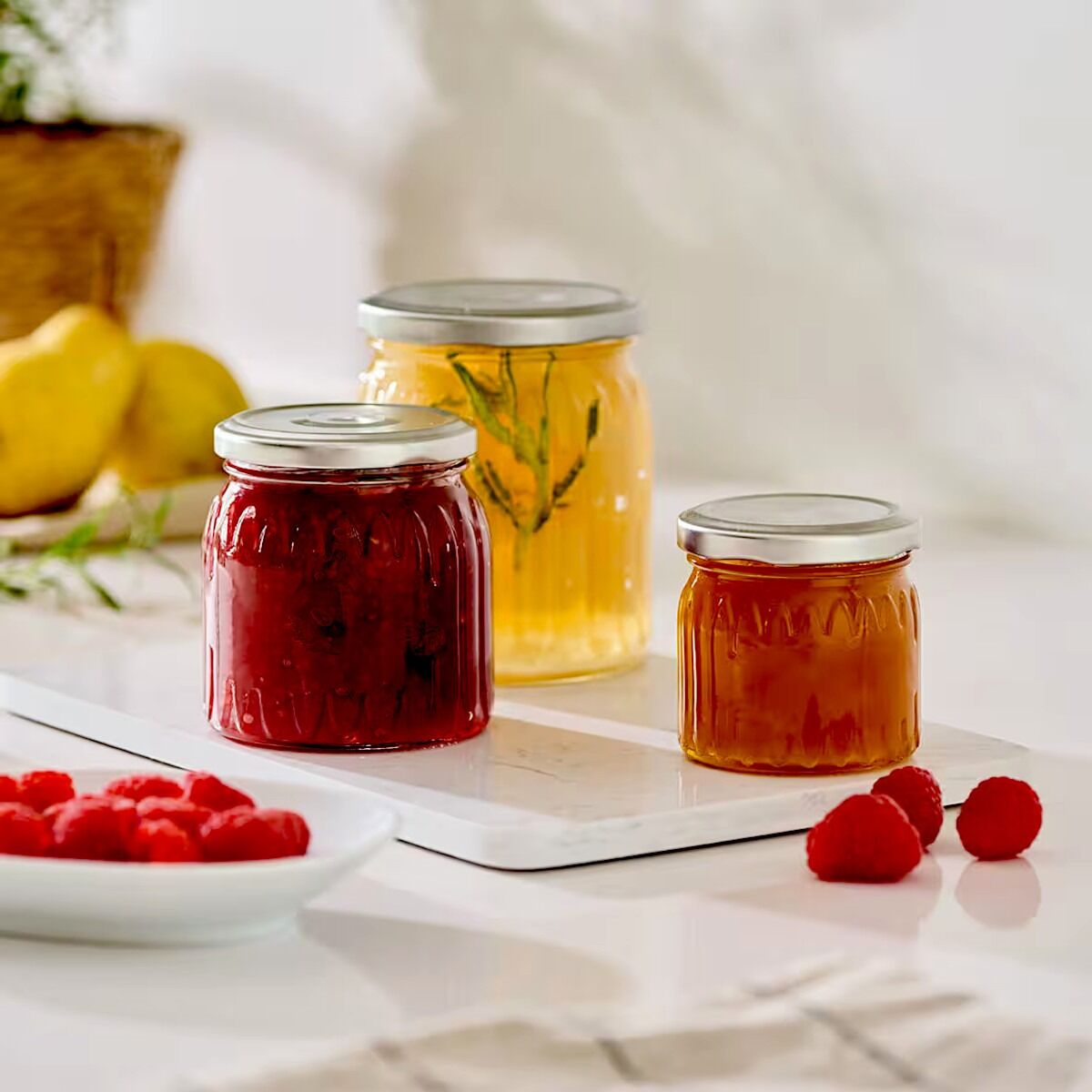 ZELLER 19059 Einmachglas 470 ml mit Metalldeckel, ca. Ø 9 x 11 cm