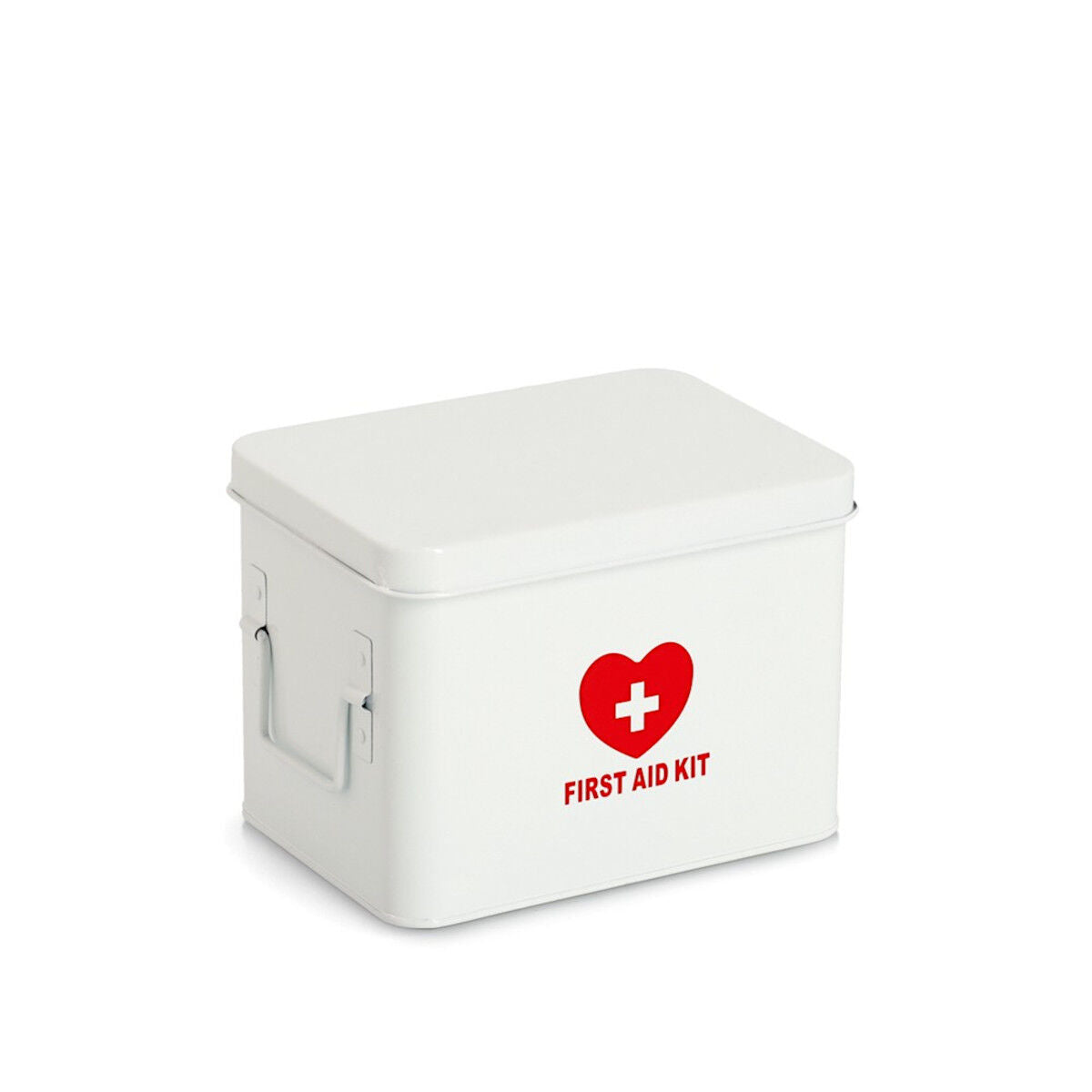 ZELLER 19244 Medizinbox FIRST AID KIT Metall weiß - 22 x 16 x 16 cm / Arzneimittelaufbewahrung