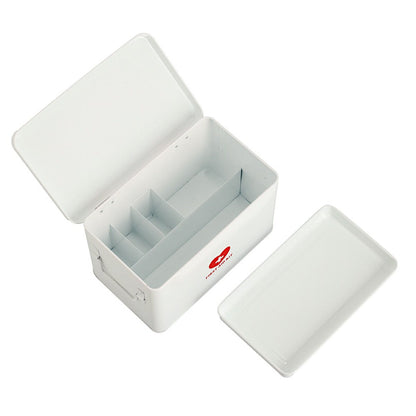 ZELLER 19245 Medizinbox FIRST AID KIT Metall weiß - 32 x 19 x 20 cm / Arzneimittelaufbewahrung