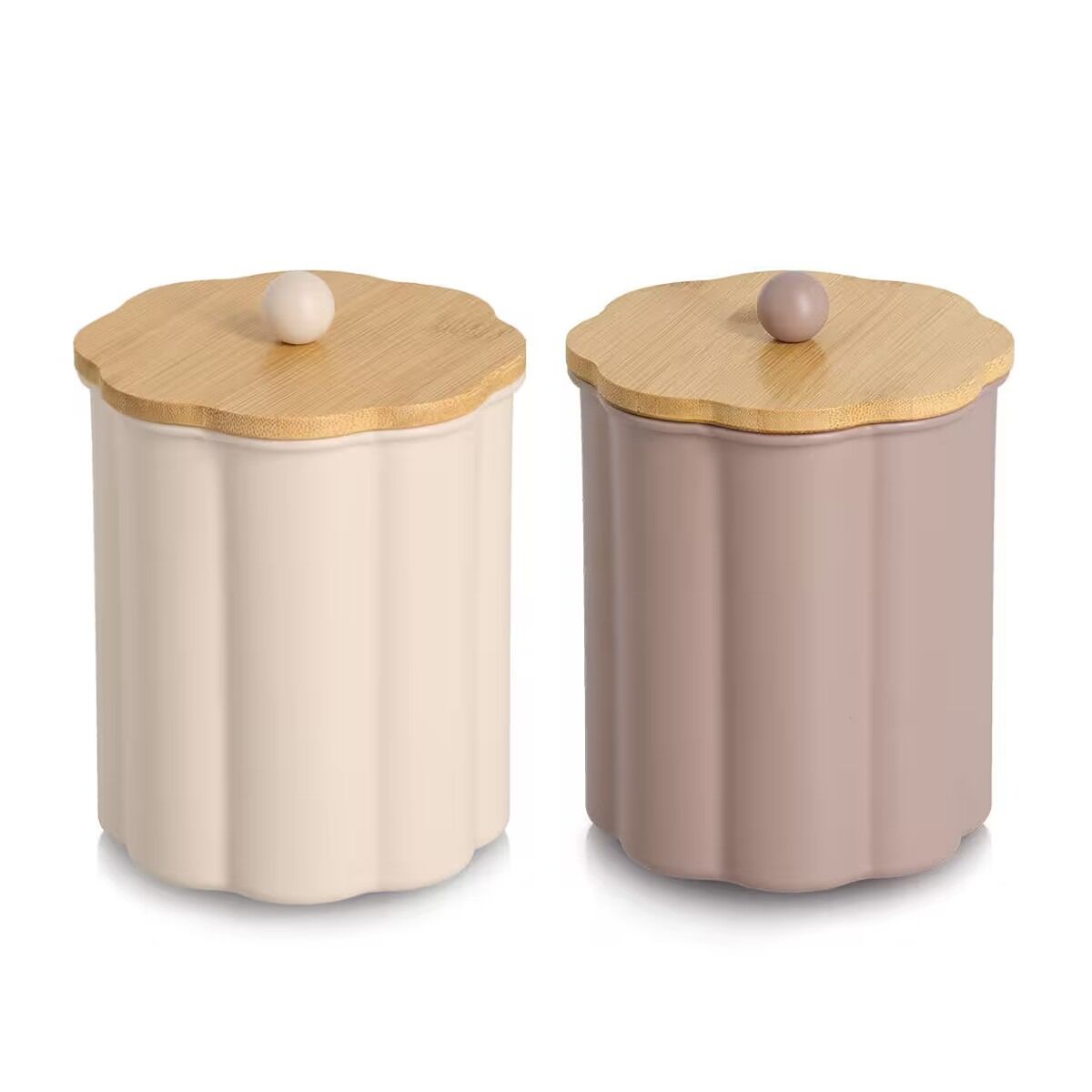 ZELLER 19416 Vorratsdose 1000 ml aus Metall, beige, ca. Ø 12,2 x 16,5 cm