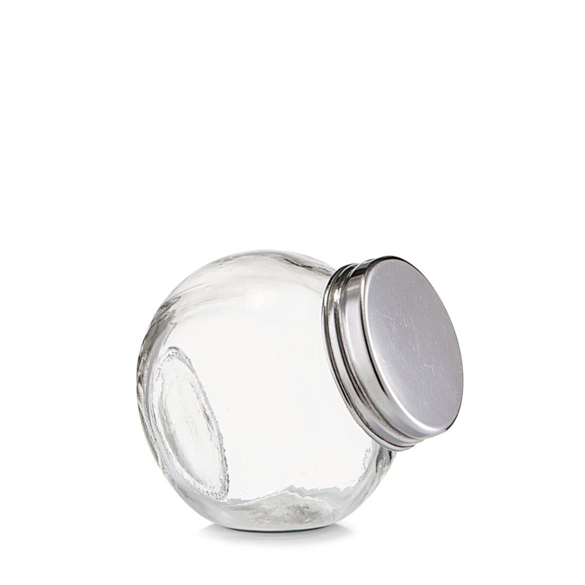 ZELLER 19785 Vorratsglas CANDY 95 ml mit Edelstahldeckel, ca. 6,5 x 5 x 6,5 cm