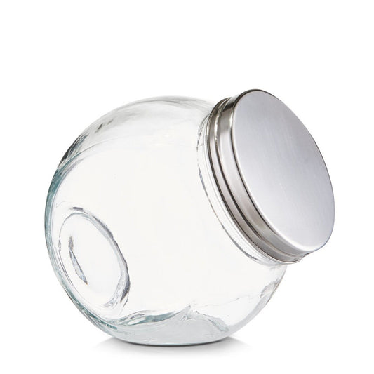 ZELLER 19786 Vorratsglas CANDY 630 ml mit Edelstahldeckel, ca. 12 x 8,5 x 12,5 cm