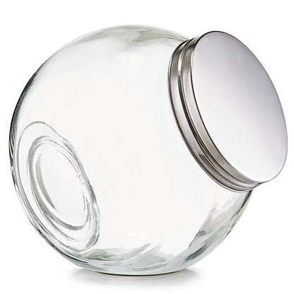 ZELLER 19789 Vorratsglas CANDY 2850 ml mit Edelstahldeckel, ca. 19 x 13,5 x 19 cm