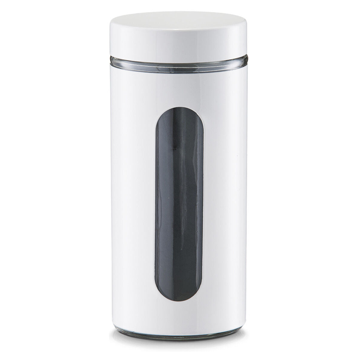 ZELLER Vorratsglas Glasbehälter mit Metallmantel, pulverbeschichtet