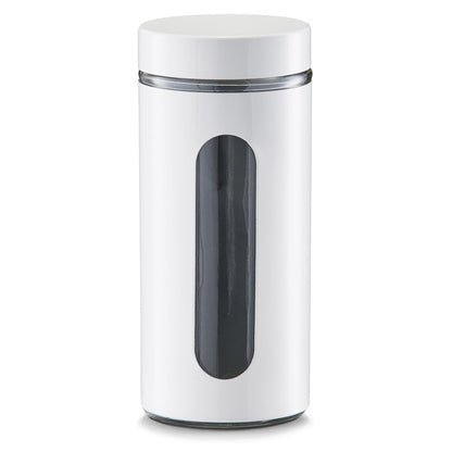 ZELLER Vorratsglas Glasbehälter mit Metallmantel, pulverbeschichtet