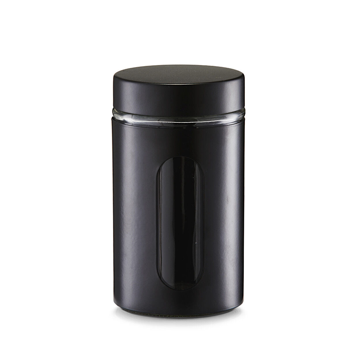 ZELLER Vorratsglas Glasbehälter mit Metallmantel, pulverbeschichtet
