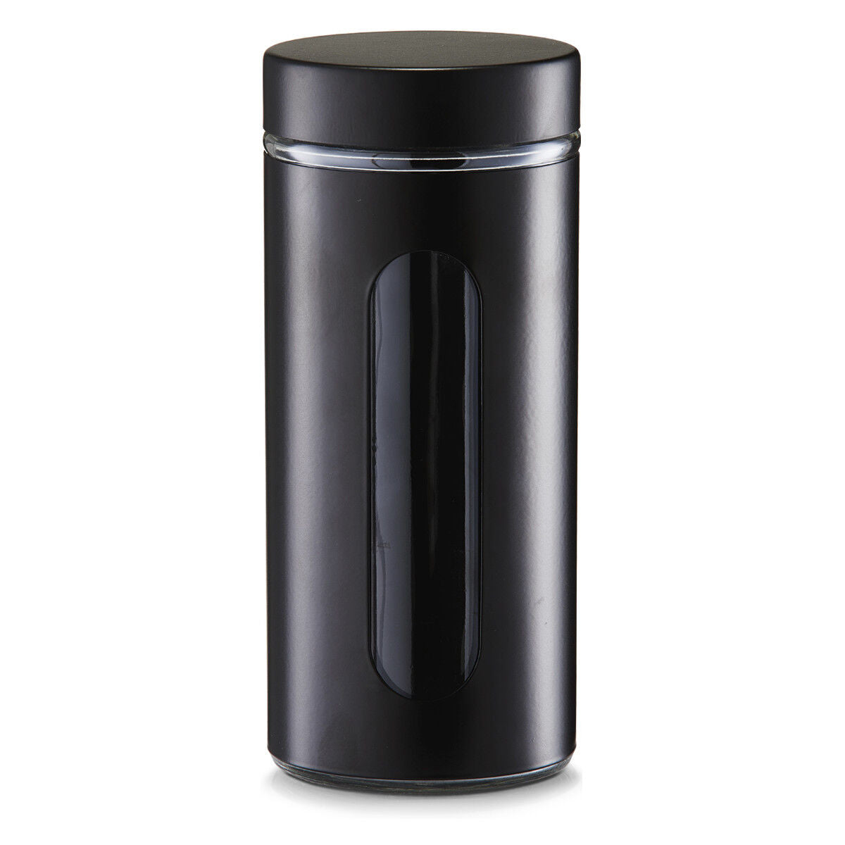ZELLER Vorratsglas Glasbehälter mit Metallmantel, pulverbeschichtet