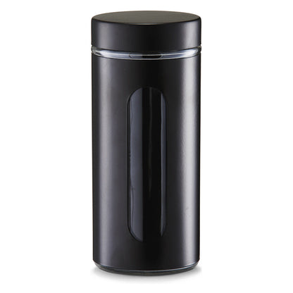 ZELLER Vorratsglas Glasbehälter mit Metallmantel, pulverbeschichtet