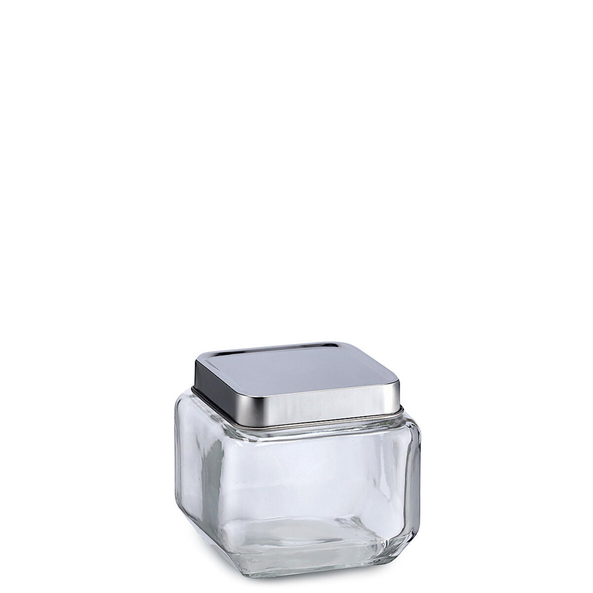 ZELLER 19906 Vorratsglas 700 ml mit Edelstahldeckel, ca. 11 x 11 x 10,5 cm