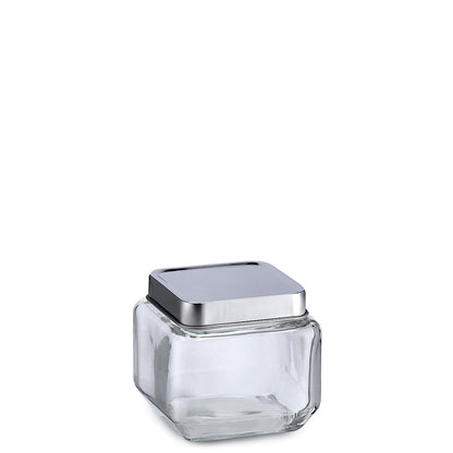 ZELLER 19906 Vorratsglas 700 ml mit Edelstahldeckel, ca. 11 x 11 x 10,5 cm
