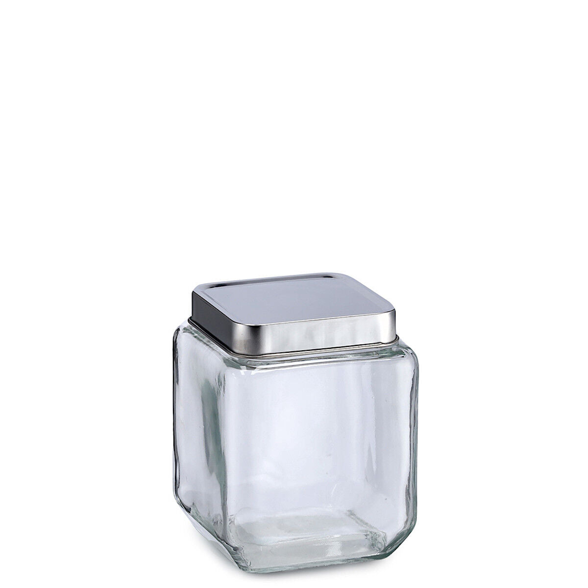 ZELLER 19907 Vorratsglas 1100 ml mit Edelstahldeckel, ca. 11 x 11 x 14 cm