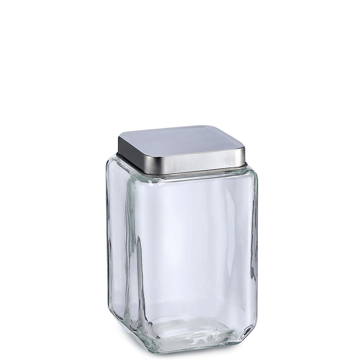 ZELLER 19908 Vorratsglas 1500 ml mit Edelstahldeckel, ca. 11 x 11 x 18 cm