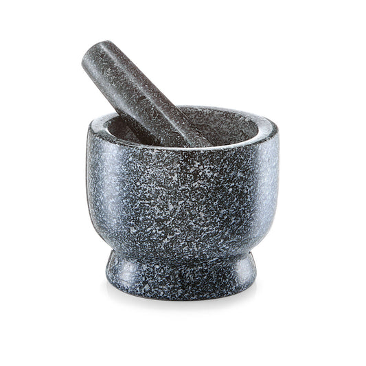 ZELLER 24500 Mörser und Stößel-Set 12 x 10 cm Granit, anthrazit