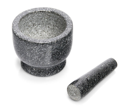 ZELLER 24500 Mörser und Stößel-Set 12 x 10 cm Granit, anthrazit