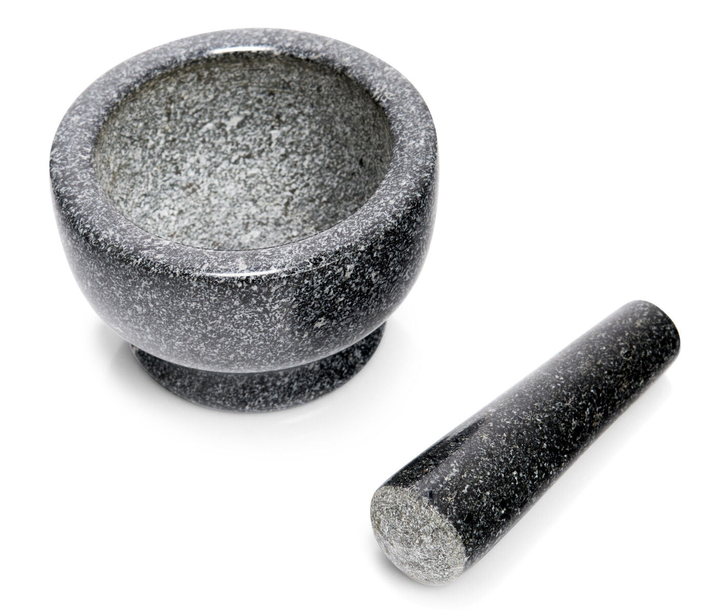 ZELLER 24501 Mörser und Stößel-Set 13 x 8 cm Granit, anthrazit