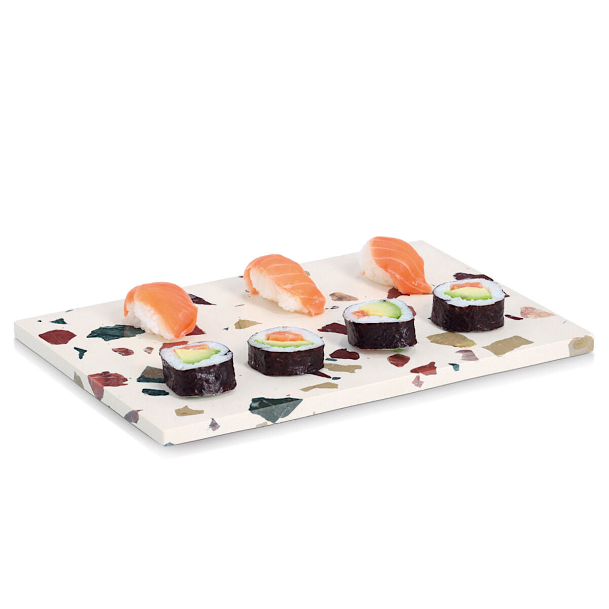 ZELLER 25684 Servierplatte, Terrazzo, ca. 30 x 20 x 1,4 cm