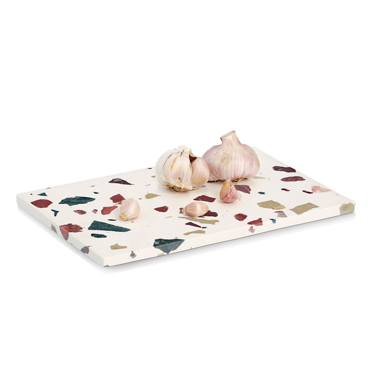 ZELLER 25684 Servierplatte, Terrazzo, ca. 30 x 20 x 1,4 cm