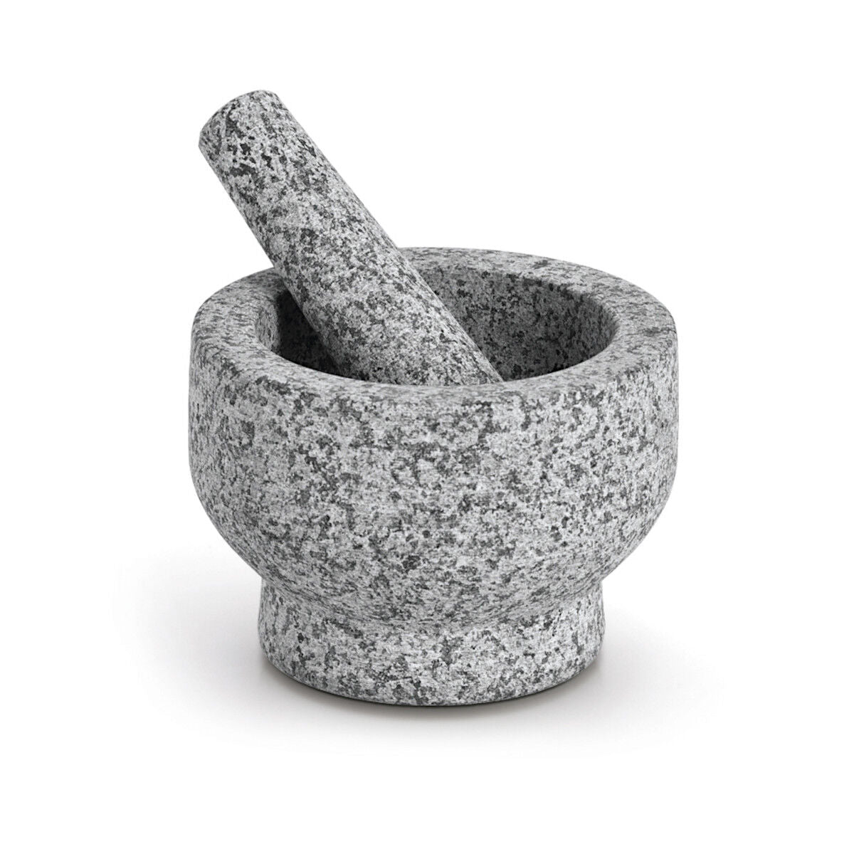 ZELLER 24523 Mörser und Stößel-Set 14 x 10 cm Granit, grau