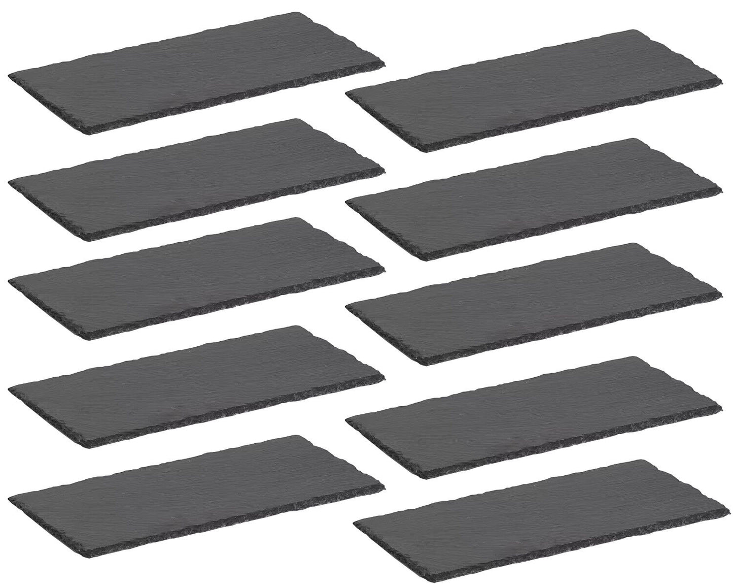 10er SET ZELLER 24524 Servierplatte aus Schiefer, ca. 30 x 15 x 0,7 cm