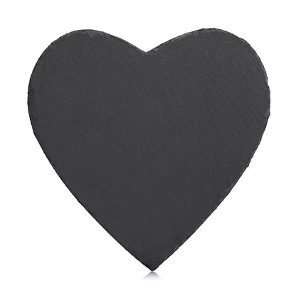 ZELLER 24525 Servierplatte HEART aus Schiefer, ca. 30 x 30 x 1 cm
