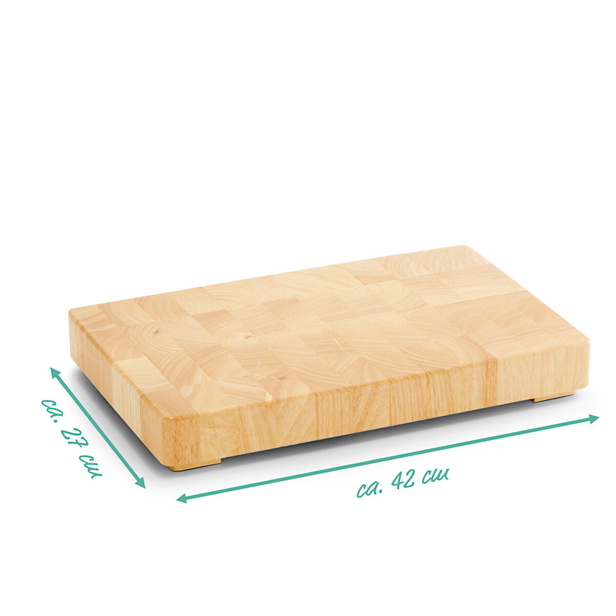 ZELLER 24801 Hackblock, Gummibaum, ca. 42 x 27 x 5,5 cm