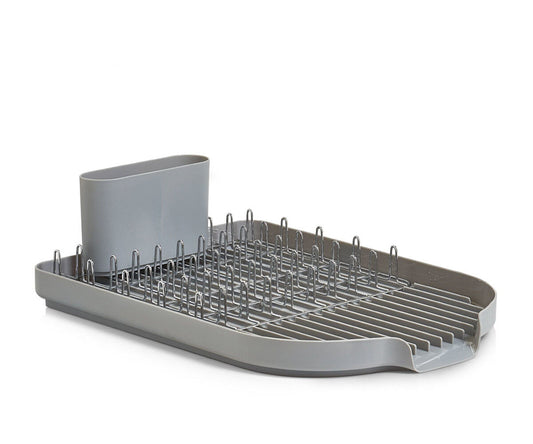 ZELLER Geschirrabtropfständer 24890 Metall/Kunststoff, grau, 45 x 32 x 13 cm