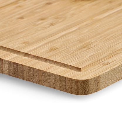ZELLER 25218 Schneidebrett aus Bambus mit Saftrille, ca. 39 x 29 x 1,6 cm