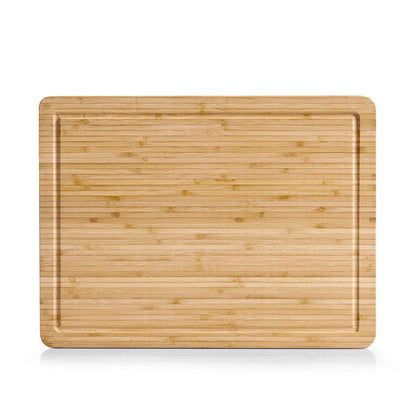 ZELLER 25218 Schneidebrett aus Bambus mit Saftrille, ca. 39 x 29 x 1,6 cm