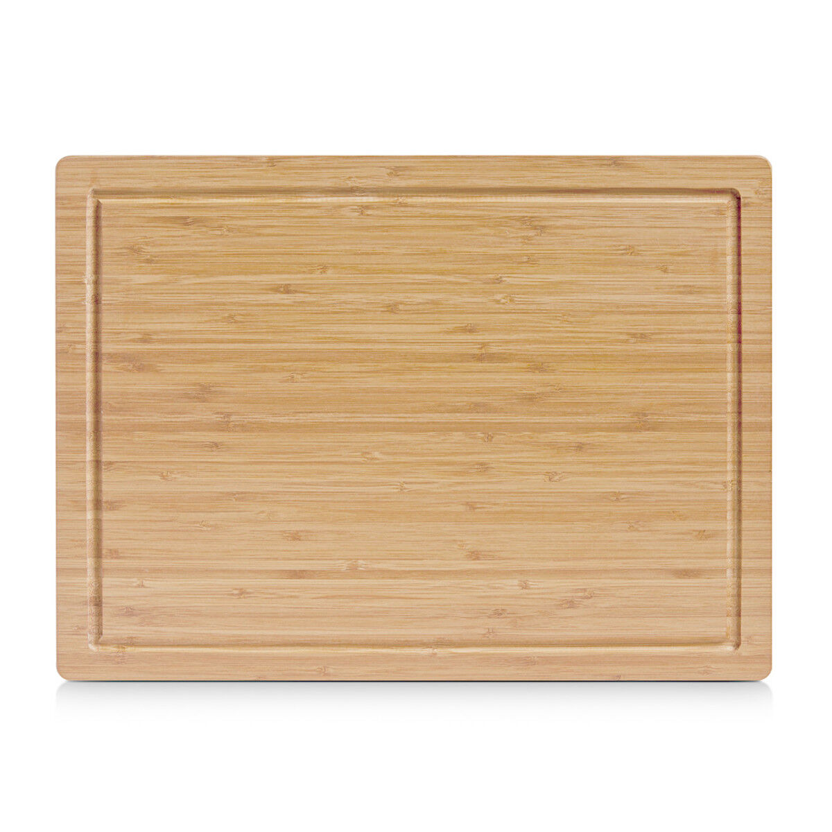 ZELLER 25220 Schneidebrett aus Bambus mit Saftrille, ca. 45 x 33 x 1,6 cm