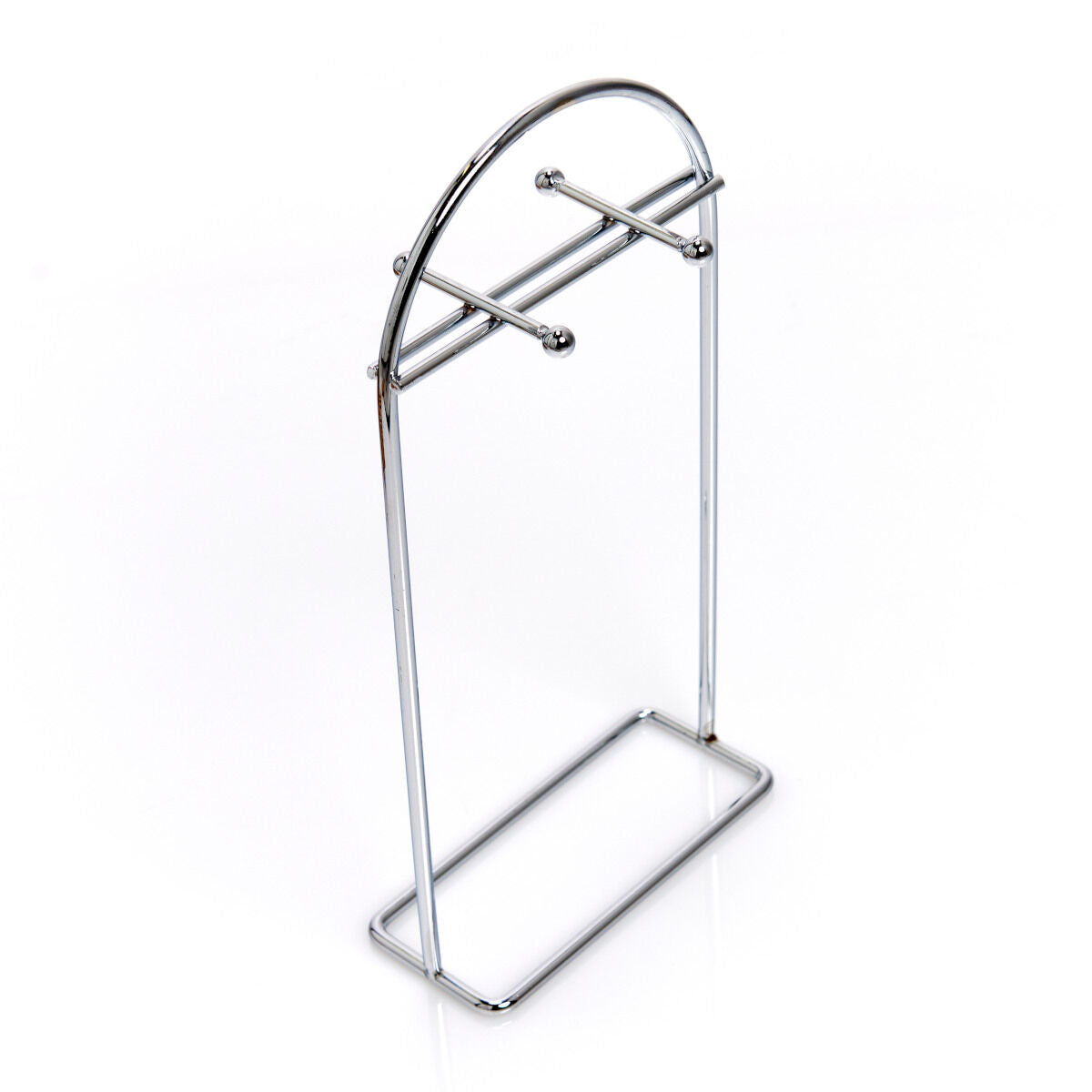 ZELLER 25264 Brettchenständer-Set, 5-tlg., Bambus/Metall, verchromt, ca. 15 x 6,5 x 30 cm