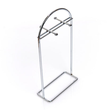ZELLER 25264 Brettchenständer-Set, 5-tlg., Bambus/Metall, verchromt, ca. 15 x 6,5 x 30 cm