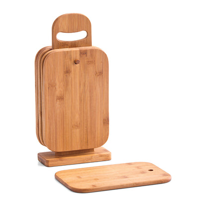 ZELLER 25265 Brettchenständer-Set, 7-tlg., Bambus, ca. 15 x 7 x 32 cm