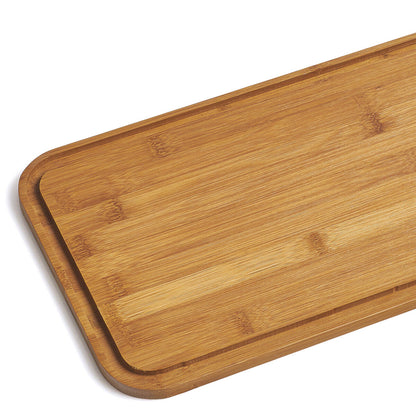 ZELLER 25370 Brotkasten mit Bambusdeckel, Metall, matt weiß, 31 x 18 x 12,5 cm