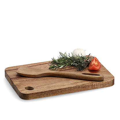 ZELLER 25517 Schneidebrett aus Akazienholz, geölt, ca. 41 x 27 x 2 cm