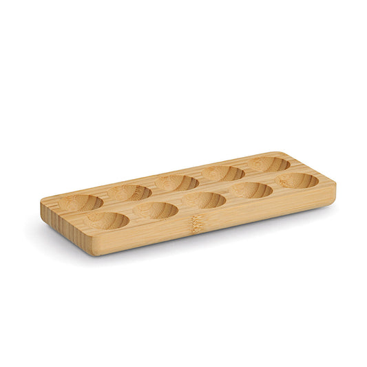 ZELLER 25647 Eierhalter aus Bambus für bis zu 10 Eier, ca. 24,5 x 10 x 2 cm