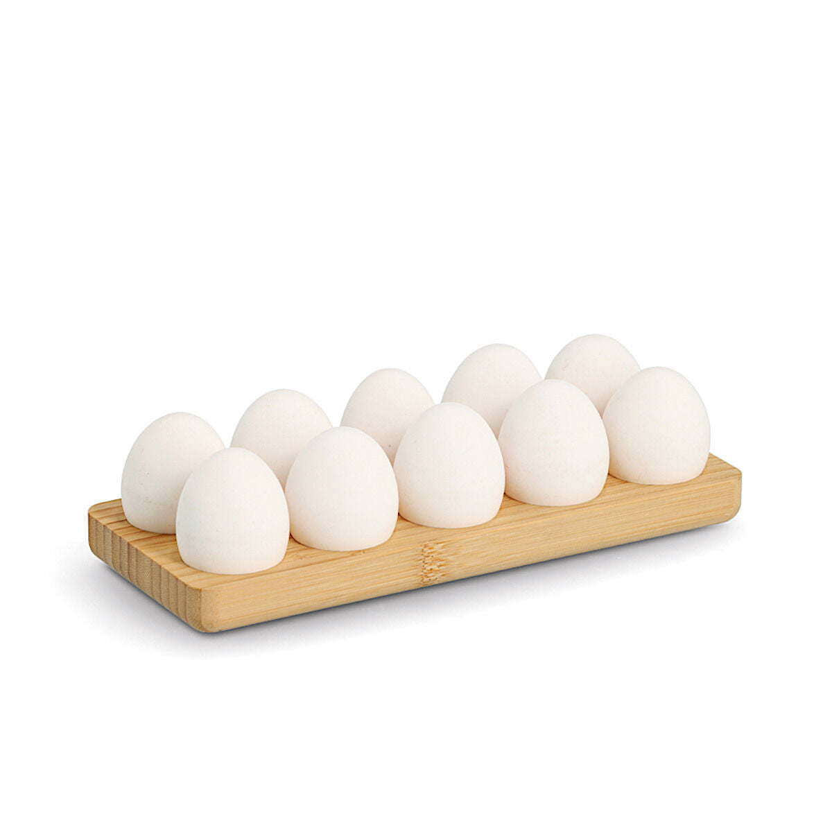 ZELLER 25647 Eierhalter aus Bambus für bis zu 10 Eier, ca. 24,5 x 10 x 2 cm