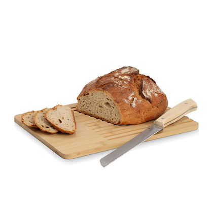 ZELLER 25648 Brot-Schneidebrett, Bambus, ca. 33 x 25 x 1,2 cm