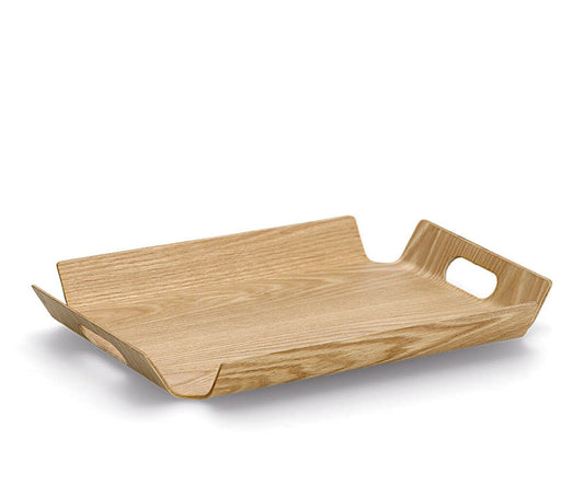 ZELLER 25654 Serviertablett, Holz/Eichefurnier, ca. 44,5 x 33,5 x 4,5 cm