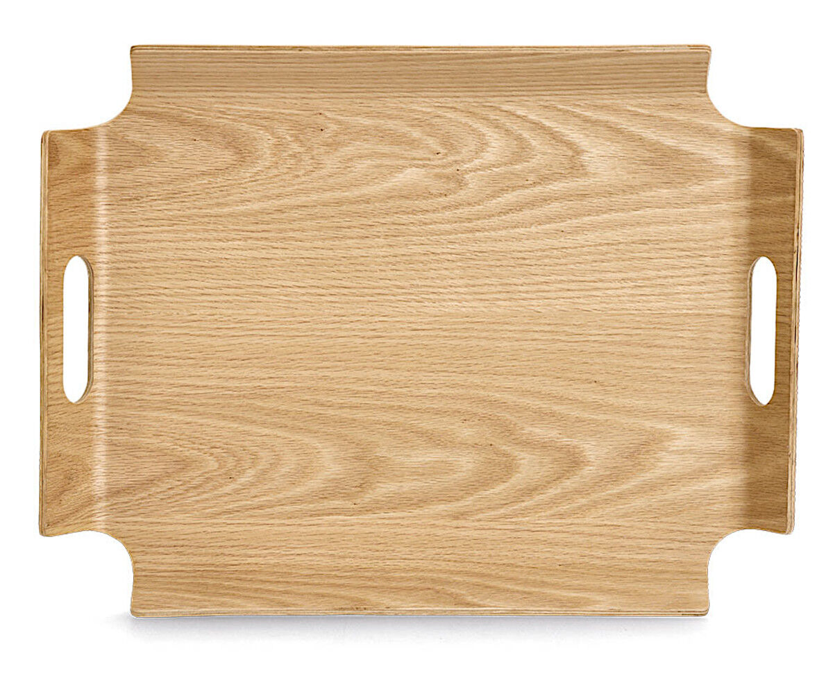 ZELLER 25654 Serviertablett, Holz/Eichefurnier, ca. 44,5 x 33,5 x 4,5 cm