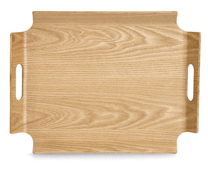 ZELLER 25654 Serviertablett, Holz/Eichefurnier, ca. 44,5 x 33,5 x 4,5 cm
