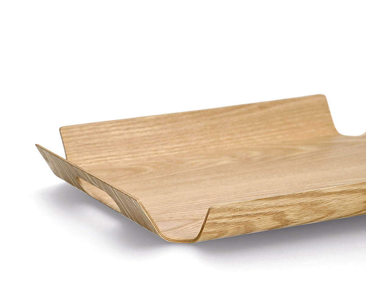 ZELLER 25654 Serviertablett, Holz/Eichefurnier, ca. 44,5 x 33,5 x 4,5 cm