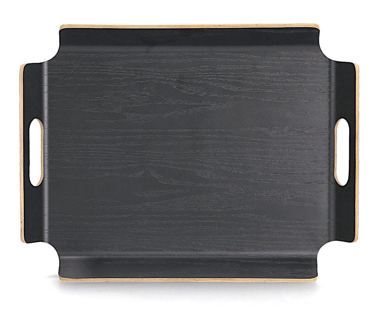 ZELLER 25655 Serviertablett, Holz/Wengefurnier schwarz, ca. 44,5 x 33,5 x 4,5 cm