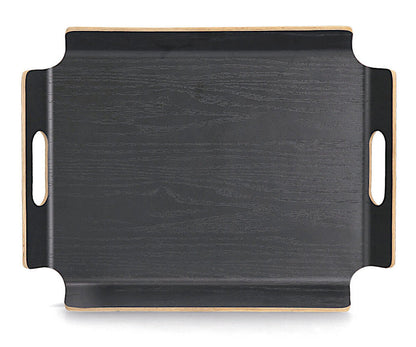 ZELLER 25655 Serviertablett, Holz/Wengefurnier schwarz, ca. 44,5 x 33,5 x 4,5 cm