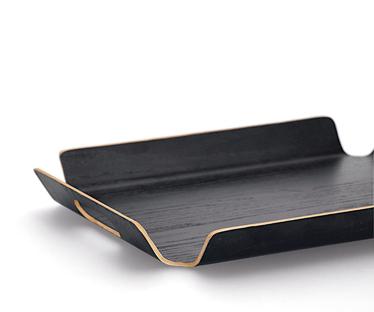 ZELLER 25655 Serviertablett, Holz/Wengefurnier schwarz, ca. 44,5 x 33,5 x 4,5 cm