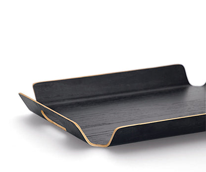 ZELLER 25655 Serviertablett, Holz/Wengefurnier schwarz, ca. 44,5 x 33,5 x 4,5 cm