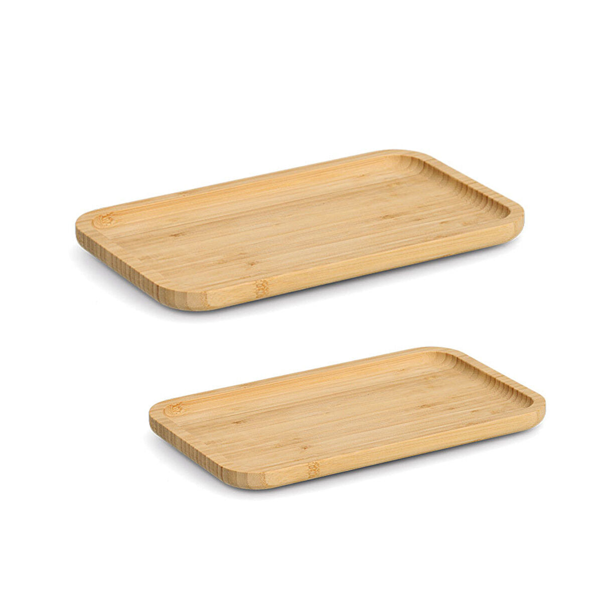 ZELLER 25657 Serviertablett aus Bambus, ca. 33 x 24 x 1,5 cm