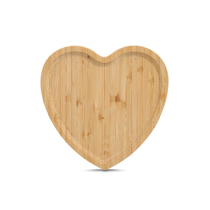 ZELLER 25658 Serviertablett HERZ aus Bambus, ca. 20,5 x 21 x 1,5 cm