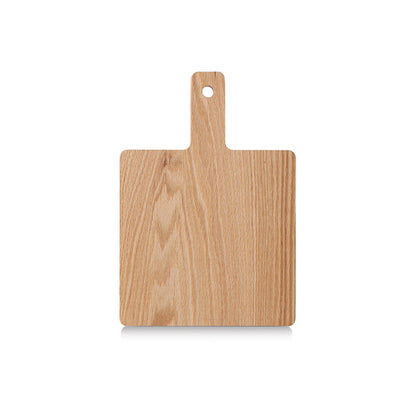 ZELLER 25680 Schneide-/ Servierbrett mit Griff, Eiche, ca. 33 x 23 x 1,5 cm