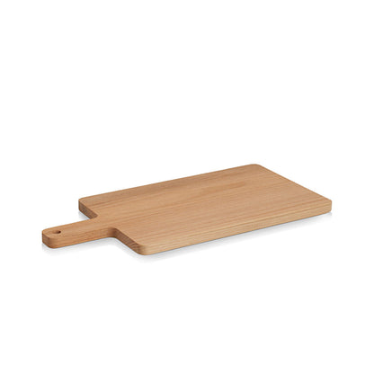 ZELLER 25682 Schneide-/ Servierbrett mit Griff, Eiche, ca. 53 x 26 x 1,9 cm
